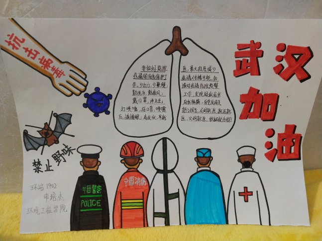 环境工程学院学生工作组开展疫情防控手抄报大赛